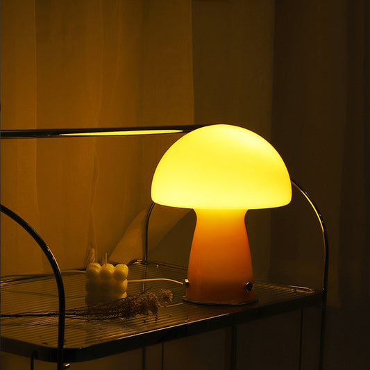 Modern Design Night Light Glass Table Lamp Bedside LED Mushroom Table Lamp