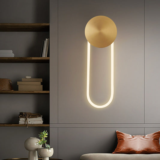Nordic LED Wall Lamp Gold Luxury Indoor Villa Living Room Bedroom Background Wall Light Mounted Bracket light