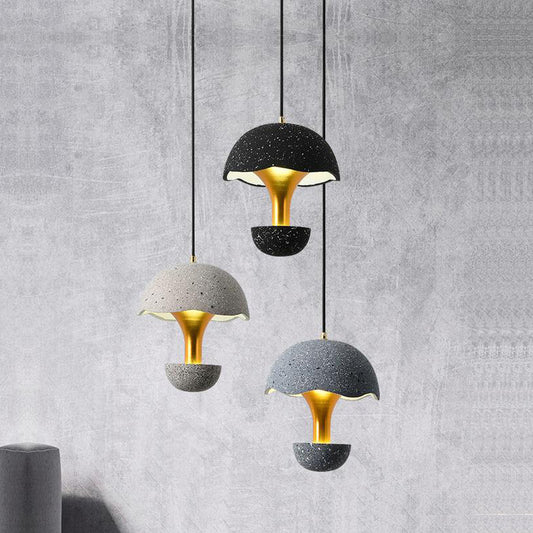 24W Modern Industrial Mushroom Style Cement Pendant Light For Living Dinging Room Bedside Bedroom Indoor Decoration Lamp