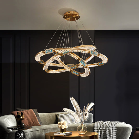 Villa Residence Luxury Crystal Chandelier Extravagant Atmosphere Post-Modern Crystal Chandeliers Pendant Light